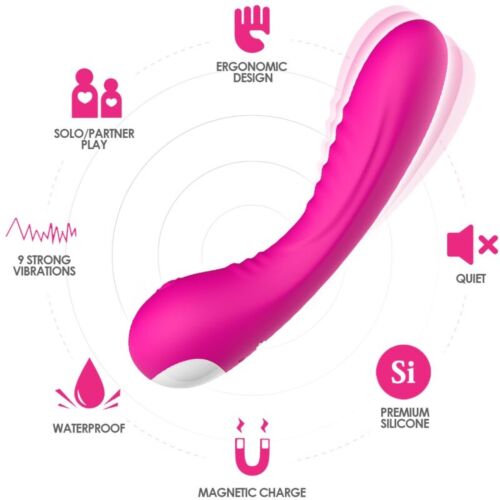 Fuksijasti silikonasti vibrator ARMONY za užitek