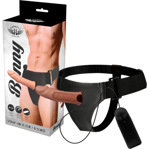 Pas z vibratorjem Harness Attraction Benny 15 cm