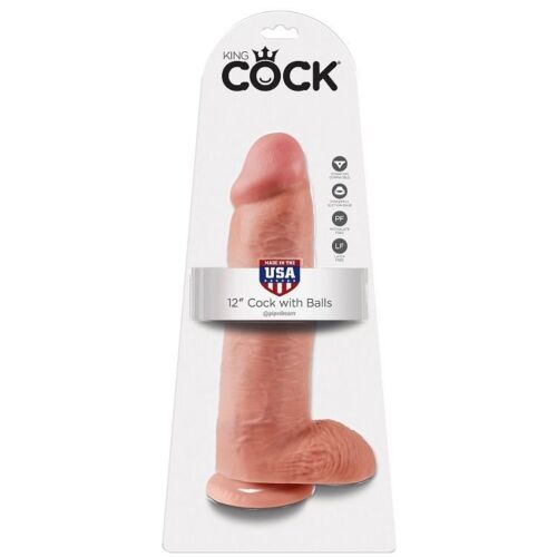 Dildo KING COCK 30.48 cm z naravno obliko