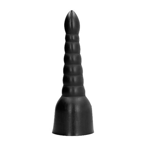 Dildo ALL BLACK 34 CM – Široko dno za boljšo stimulacijo