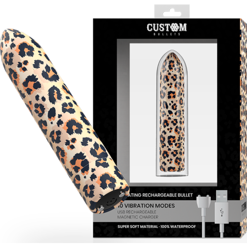 Vibrator Custom Bullets Leopard 10 intenzivnosti