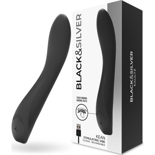 Vibrator BLACK&SILVER Kean z dotik kontrola in 10 načini