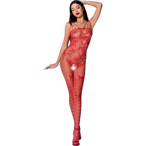 Bodystocking Passion Woman BS076 s prosojnimi detajli