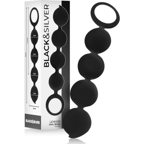 Analne kroglice BLACK&SILVER Lennon 4 silikonske kroglice