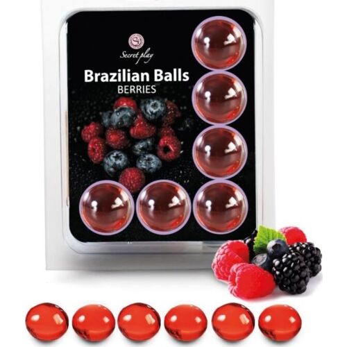 Lubrikant Brazilian Balls SECRETPLAY z vonjem po jagodičevju