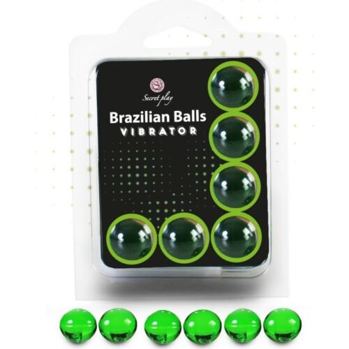 Lubrikant Secretplay Brazilian Balls z vibracijo in lubrikacijo