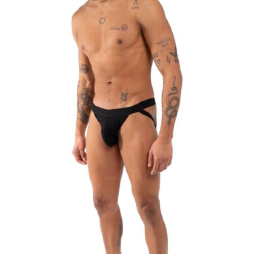 Jockstrap BURN 011 DOUBLE BLACK JOCK L z edinstvenim dizajnom