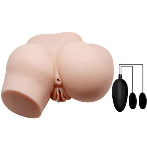 Masturbator CRAZY BULL z realističnimi odprtinami in vibracijo