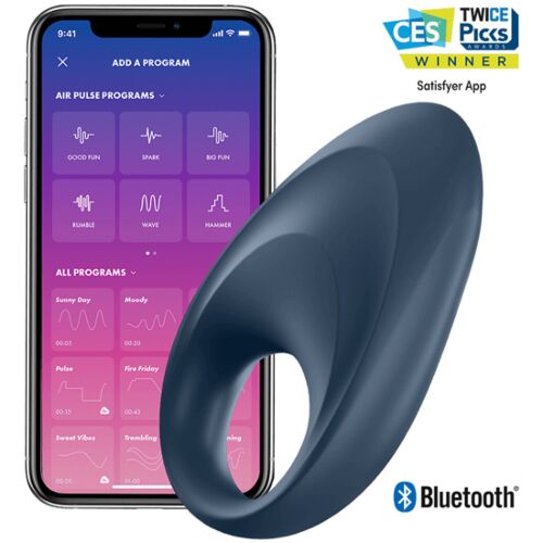 Vibrator SATISFYER CONNECT MIGHTY ONE RING z aplikacijo