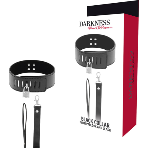 Ovratnica DARKNESS BONDAGE s črnim ključkom