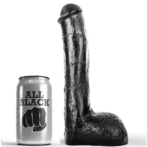 Dildo All Black 23 cm z realističnim oblikovanjem