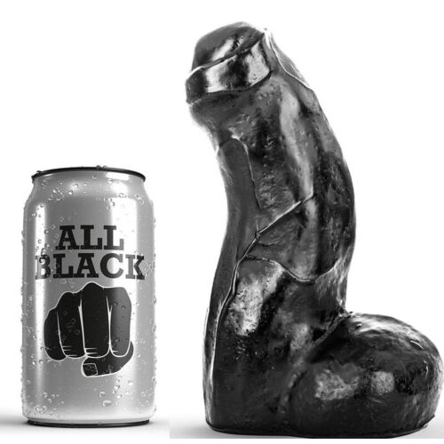 Dildo ALL BLACK 17 CM | Realistična oblika in mehkoba