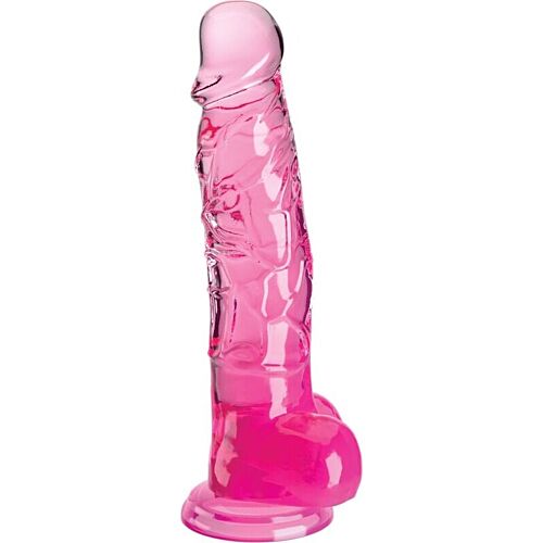 Dildo King Cock Clear 16.5 cm z testisom