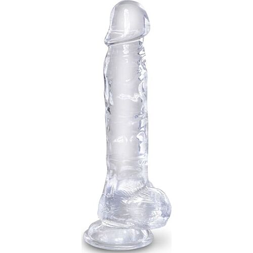 Dildo Pipedream King Cock Clear 16,5 cm z vakumsko osnovo
