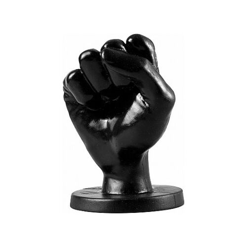 Buttplug ALL BLACK FIST ANAL 14 CM s puščenjo obliko