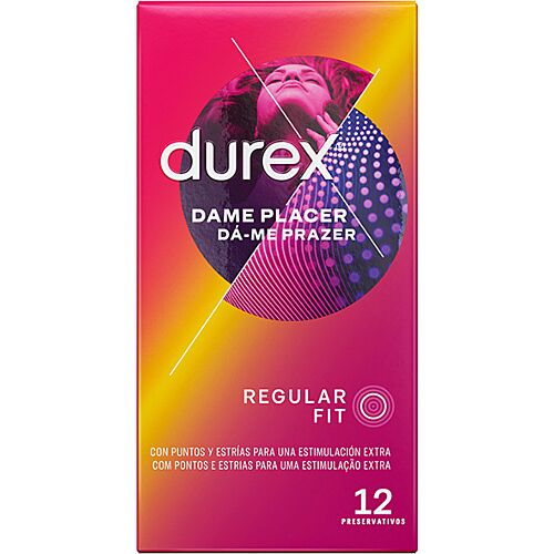 Kondomi Durex Dame Placer s točkami in črtami