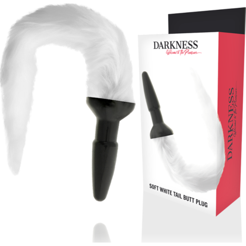 Plug anal DARKNESS z belo lepo