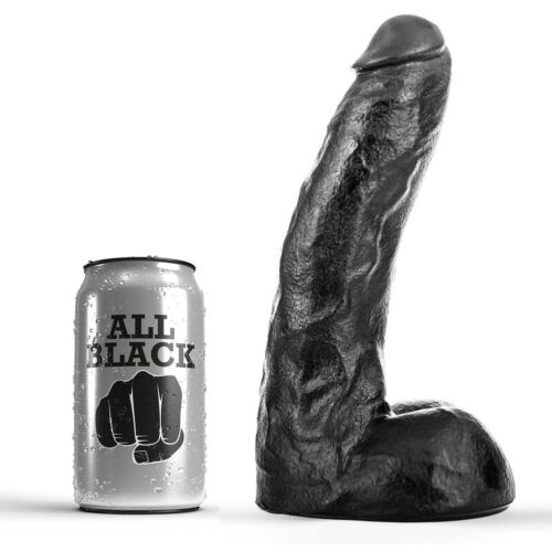 Dildo All Black 22 cm - Mehak in fleksibilen