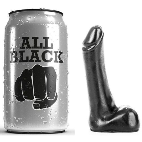 Dildo ALL BLACK 9 CM s fino obliko