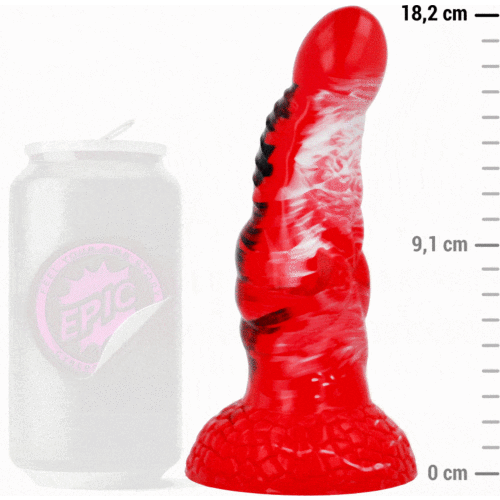Dildo EPIC Agnis Fuego Carmesí za intenzivno stimulacijo