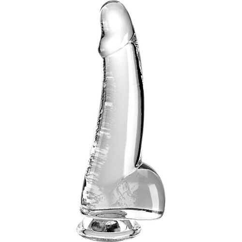 Dildo King Cock Clear 15,2 cm z močnim podstavkom