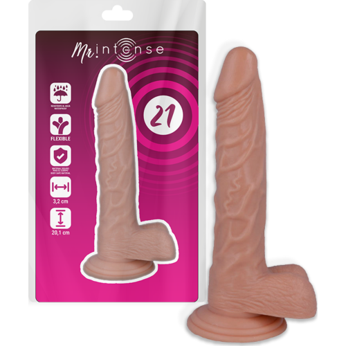 Dildo MR. INTENSE 21 cm z močno prisesko in realističnim otipom