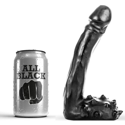 Dildo ALL BLACK 19 CM z realističnim dizajnom