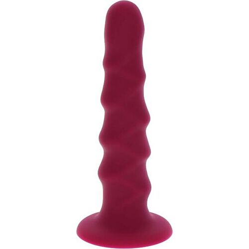 Dildo Get Real Ribbed Dong 12 cm z vakuumsko podlago