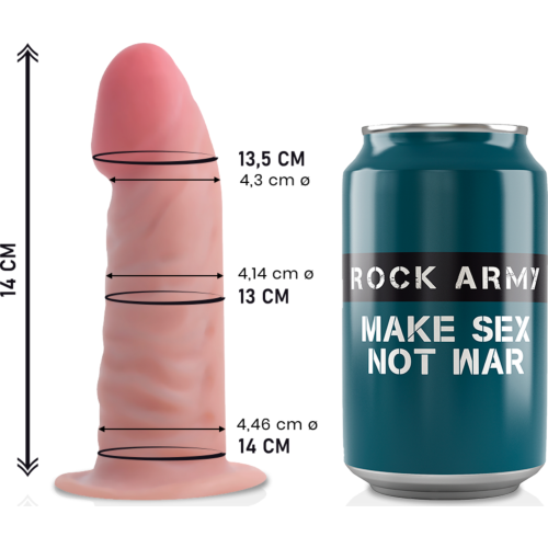 Dildo Rock Army Tiger 14 cm | Dvojna gostota in ergonomska oblika