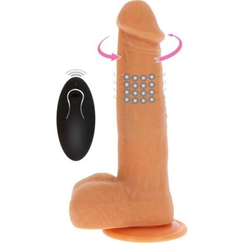Dildo Vibrator Get Real z vrtečimi kroglicami