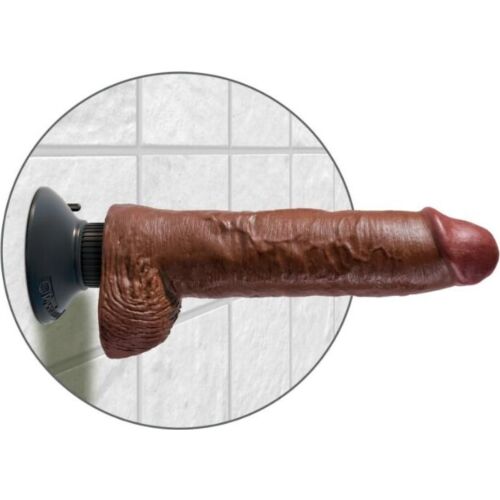 Vibrátor King Cock 25.5 cm z žogicami