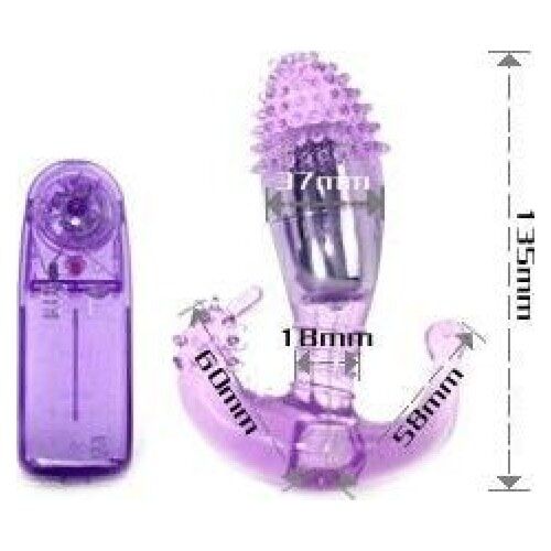 Vibrator BAILE LILAC z vibracijo in trojno stimulacijo