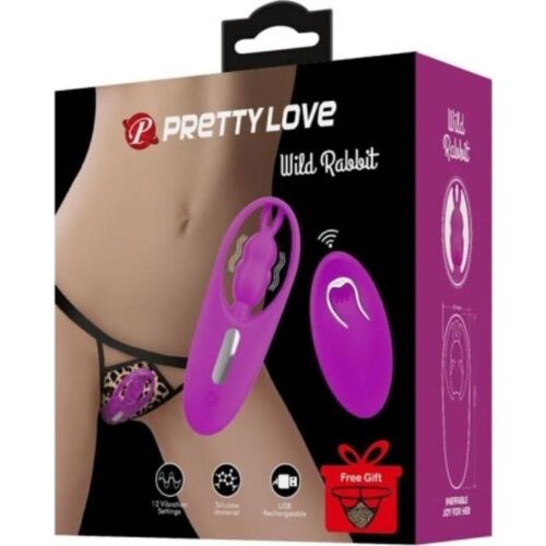 Stimulator za klitoris PRETTY LOVE Wild Rabbit z daljinskim upravljanjem