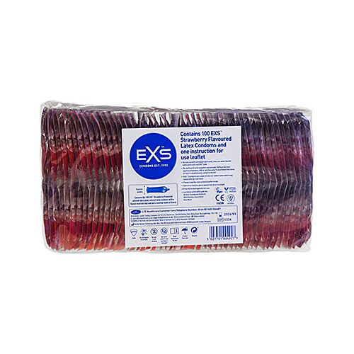 Kondomi Exs Strawberry Sundae z okusom jagode