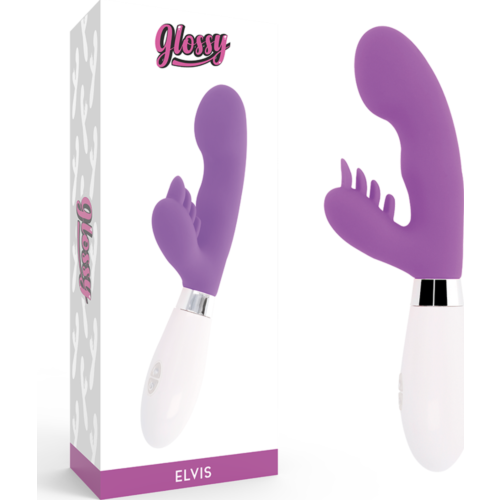 Vibrator GLOSSY Elvis z 10 funkcijami za dvojno stimulacijo