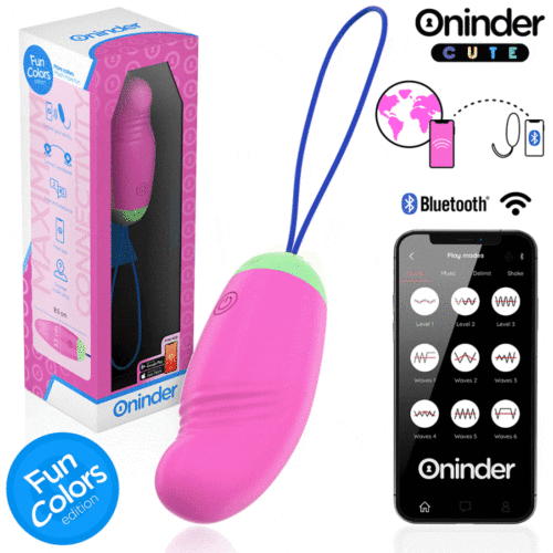 Vibrator ONINDER CUTE z aplikacijo in valovitimi gibi