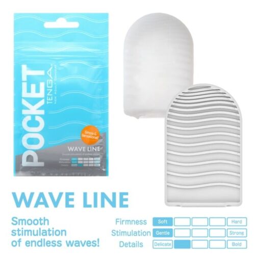 Masturbator Tenga Pocket Wave Line z intenzivnimi teksturami