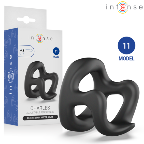 Obroč za penis INTENSE MODEL 11 - H-oblikovan dizajn