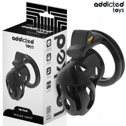 Jaula za kaznovanje ADDICTED TOYS LOCKED - 8 cm z nastavljivimi obroči