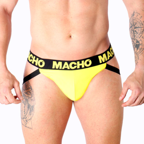 Jockstrap MACHO JOCK AMARILLO z drzno zasnovo