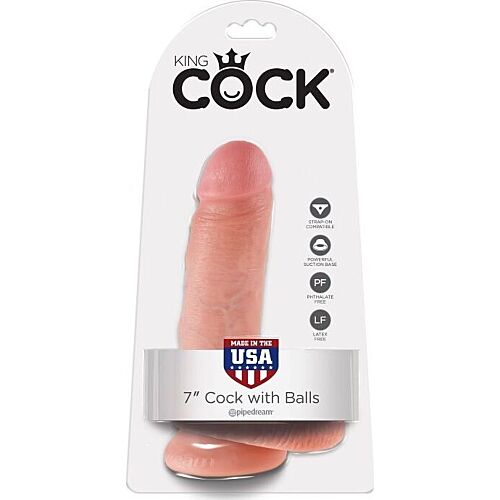 Dildo King Cock 7 cm z testisi