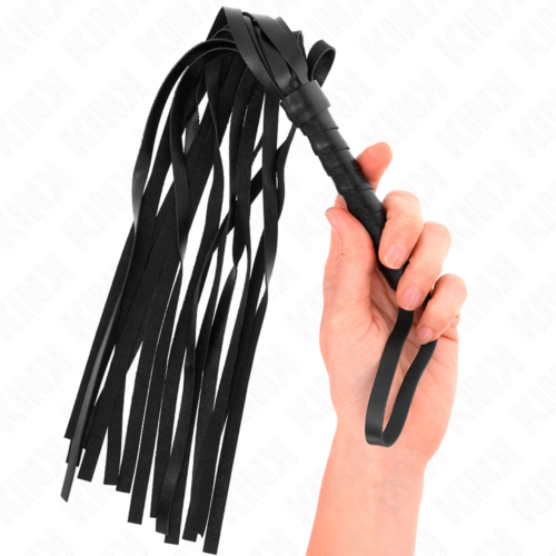 BDSM bič KINK IMPACT & TOUCH SIMPLE BLACK WHIP 45 CM