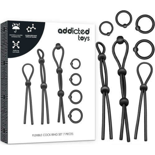 Obroči ADDICTED TOYS za penis: set 7 obročev