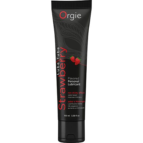 Lubrikant Orgie Lube Tube Strawberry 100 ml z okusom jagode