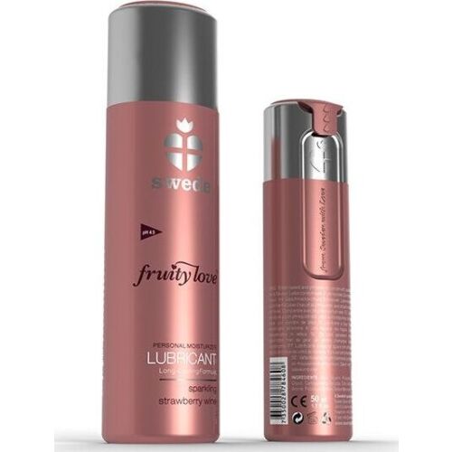 Lubrikant SWEDE Fruity Love 100 ml z okusom jagod in šampanjca
