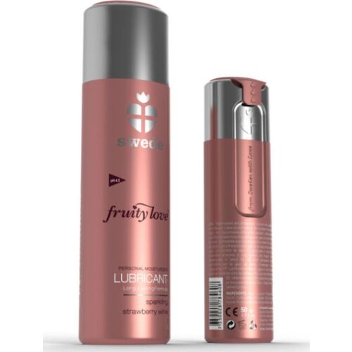 Lubrikant Swede Fruity Love 50 ml z okusom jagod in šampanjcem