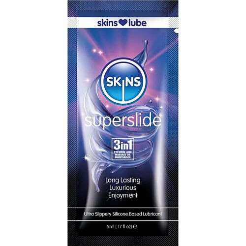 Lubrikant SKINS Superslide 5 ml - Vodoodporen in trajen