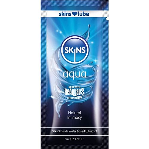 Lubrikant Skins Aqua 5 ml z naravno občutkom