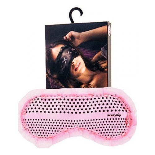 Maska za oči Femarvi Sateen z detajli v roza