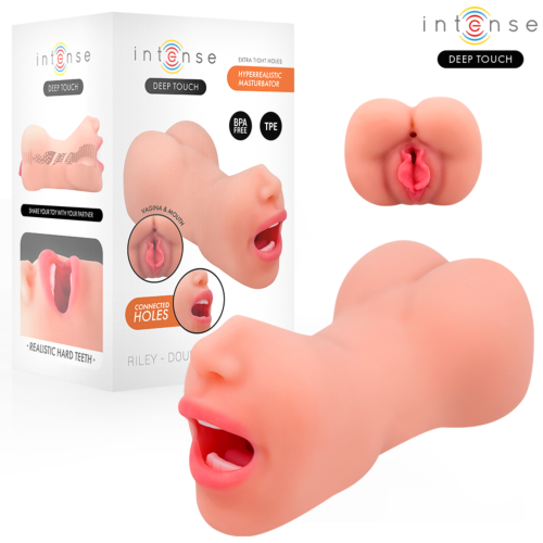 Masturbator INTENSE RILEY z dvojno ustnico in vagino